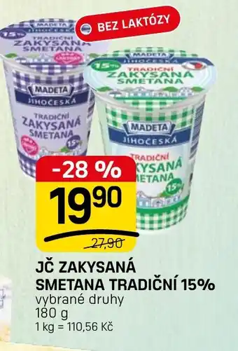 Flop Madeta Jč zakysaná smetana tradiční 15% nabídka
