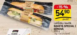 Flop Lahůdky Vavřík Bageta special / sýrová nabídka