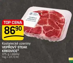 Flop Kostelecké uzeniny Vepřový steak krkovice nabídka