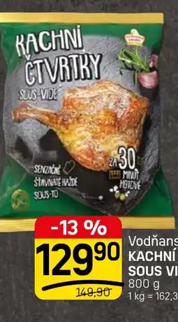 Flop Vodňanská drůbež Kachní čtvrtky sous vide chlazené nabídka