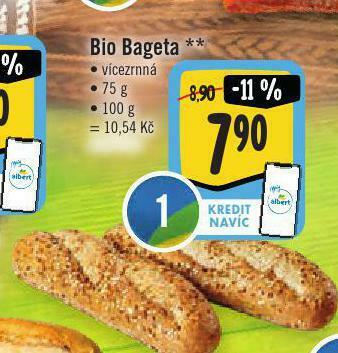 Jip Bio bageta nabídka