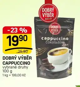 Flop Dobrý výběr Cappuccino nabídka