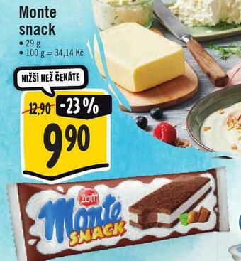 Jip Monte snack nabídka