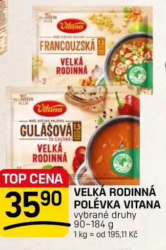 Flop Velká rodinná polévka Vitana nabídka