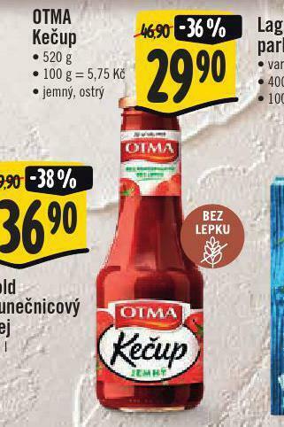 Jip Otma kečup nabídka