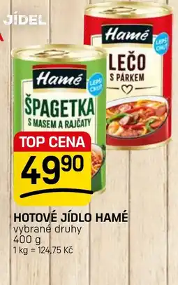 Flop Hotové jídlo Hamé nabídka