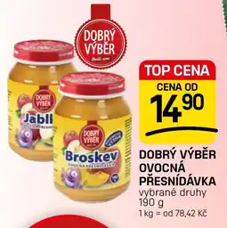 Flop Dobrý Výběr ovocná přesnídávka nabídka