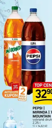 Flop Pepsi / Mirinda / 7Up / Mountain Dew nabídka