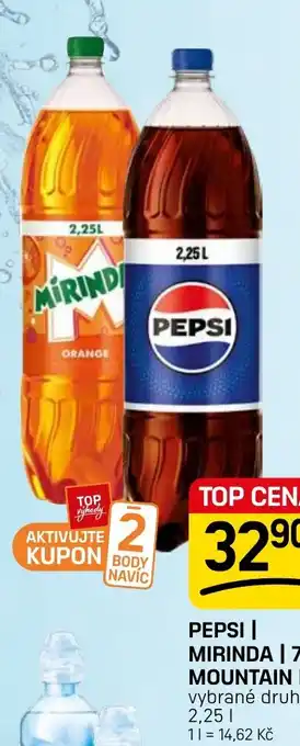 Flop Pepsi / Mirinda / 7Up / Mountain Dew nabídka