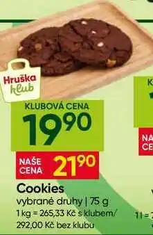 Hruška Cookies vybrané druhy nabídka