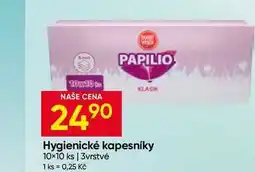 Hruška PAPILIO Hygienické kapesníky 10×10 ks 3vrstvé nabídka