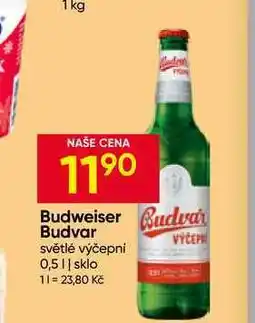 Hruška Budweiser Budvar Světlé výčepní pivo nabídka
