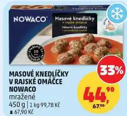 Penny Market MASOVÉ KNEDLÍČKY V RAJSKÉ OMÁČCE NOWACO mražené nabídka