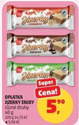 Penny Market OPLATKA JIZERKY ENJOY různé druhy nabídka