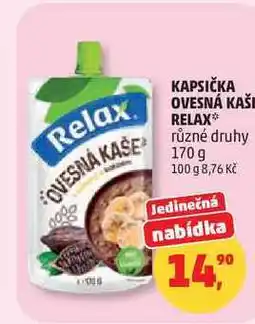 Penny Market KAPSIČKA OVESNÁ KAŠE RELAX různé druhy nabídka