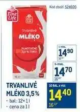 Makro Trvanlivé mléko 3,5% nabídka