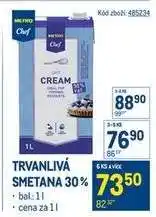 Makro Trvanlivá smetana 30 % nabídka