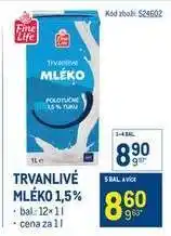 Makro Trvanlivé mléko 1,5 nabídka