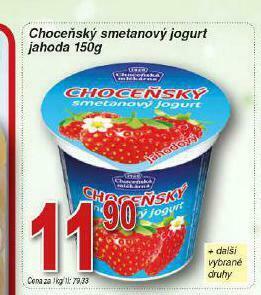 Lidl Choceňský smetanový jogurt nabídka