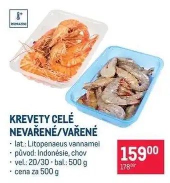 KREVETY CELÉ NEVAŘENÉ/VAŘENÉ