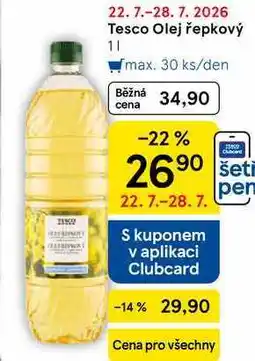Tesco Tesco Olej řepkový nabídka