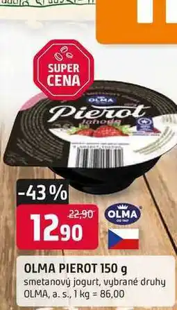 Trefa OLMA PIEROT 150 g smetanový jogurt, vybrané druhy nabídka