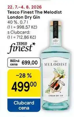 Tesco Tesco Finest The Melodist London Dry Gin 40% nabídka