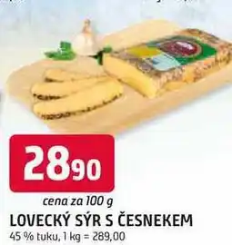 Trefa LOVECKÝ SÝR S ČESNEKEM 45% tuku nabídka
