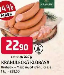Trefa KRAHULECKÁ KLOBÁSA nabídka