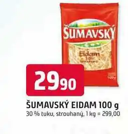 Trefa ŠUMAVSKÝ EIDAM 100 g 30% tuku, strouhaný nabídka