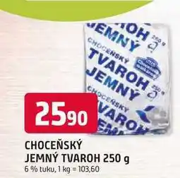 Trefa CHOCEŇSKÝ TVAROH 250 g 6% tuku nabídka
