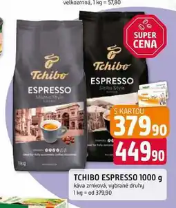 Trefa TCHIBO ESPRESSO 1000 g káva zrnková nabídka