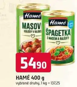 Trefa HAMÉ 400 g vybrané druhy nabídka