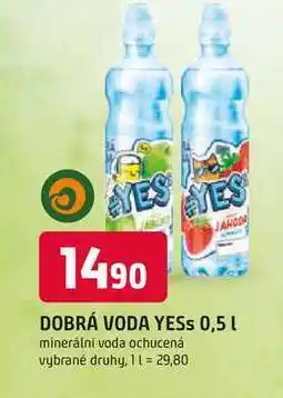 Trefa YES DOBRÁ VODA 0,5 l minerální voda ochucená vybrané druhy nabídka