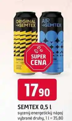 Trefa SEMTEX 0,5l sycený energetický nápoj nabídka