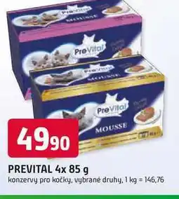 Trefa PREVITAL 4x 85 g konzervy pro kočky nabídka
