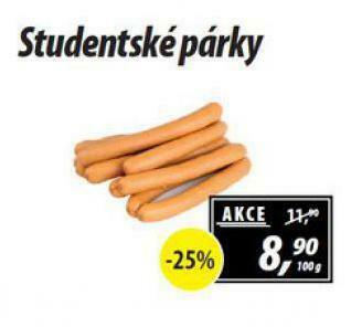 ZEMAN Studentské párky nabídka