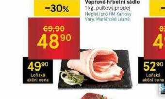 Tesco Vepřové hřbetní sádlo nabídka