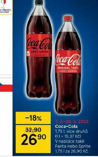 Tesco Coca cola 1,75l nabídka
