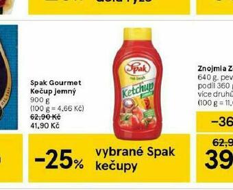 Tesco Spak gourmet kečup jemný nabídka