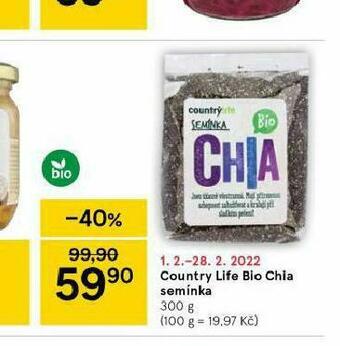 Country life bio chia semínka
