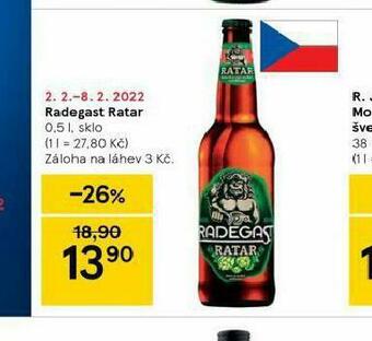 Tesco Pivo radegast ratar nabídka