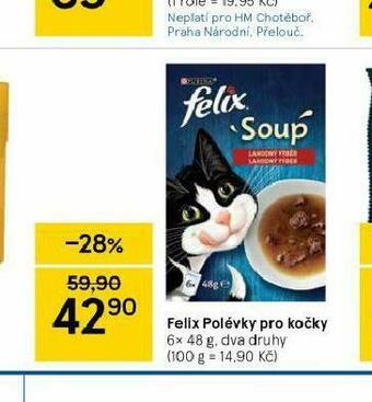 Tesco Felix polévky pro kočky nabídka