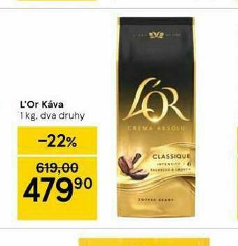 Tesco L´or káva nabídka