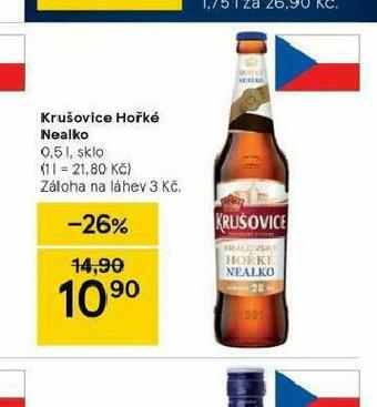 Tesco Krušovice královské hořké nealko nabídka