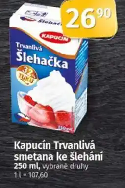 COOP TIP Kapucin Trvanlivá smetana ke šlehání nabídka