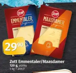COOP TIP Zott Emmentaler/Maasdamer nabídka