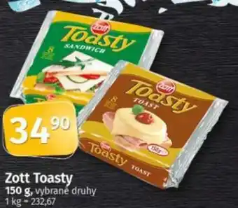 COOP TIP Zott Toasty nabídka