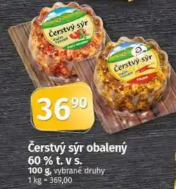 COOP TIP Čerstvý sýr obalený 60% t. v s. nabídka