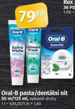 COOP TIP Oral-B pasta/dentální nit nabídka